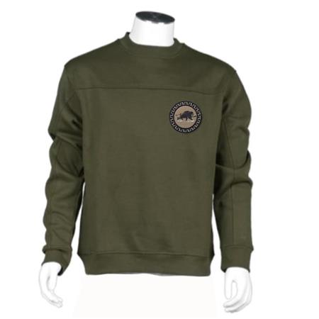 SWEAT HOMME BARTAVEL NATURE SOLITAIRE COL ROND - KAKI