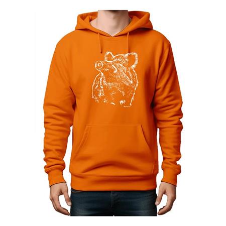 Sweat Homme Bartavel Sanglier - Orange