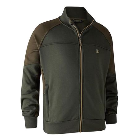 Sweat Homme Deerhunter Rogaland With Rib Neck - Kaki