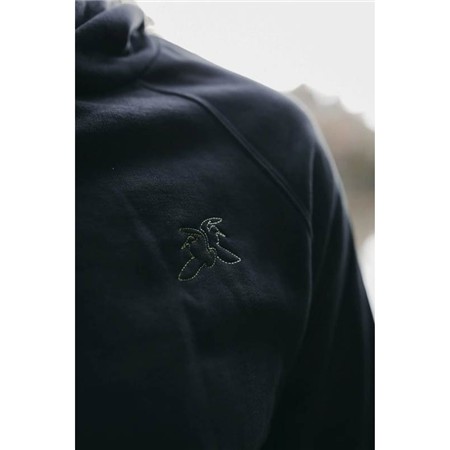 SWEAT HOMME LE PAIRON BÉCASSIER À CAPUCHE DOUBLE BRODERIE VERT - NOIR