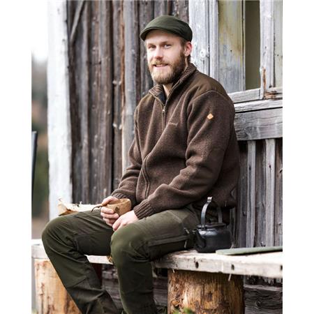 SWEAT HOMME PINEWOOD HURRICANE FULL ZIP - MARRON