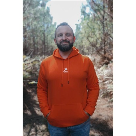 Sweat Masculino Le Pairon Bécassier Com Capuz - Laranja