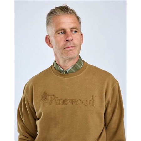 SWEAT MIXTE PINEWOOD VÄRNAMO PW LOGO - D.SANDSTONE