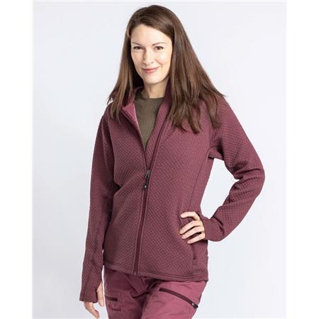 SWEAT TIL KVINDER PINEWOOD EVERYDAY TRAVEL FULL ZIP HOODIE - JORDFARVET PLOMME MELERET