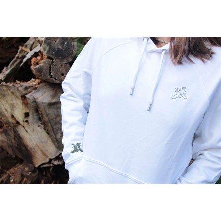 SWEAT VOOR DAMES LE PAIRON BÉCASSIER MET CAPUCHON - WIT