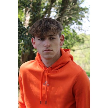 SWEAT VOOR HEREN LE PAIRON BÉCASSIER MET CAPUCHON - ORANJE