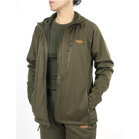 SWEAT VROUW HART STILK-HXT - OLIVE FONCÉ