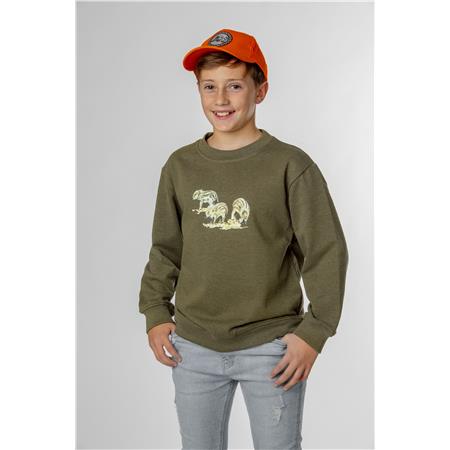 Sweater Kind Bartavel Thema Jacht T589 Nature Serigrafía - Caqui Naturel Zeefdruk - Kaki