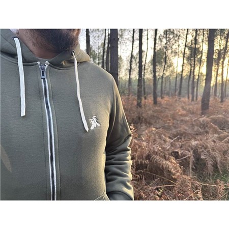 SWEATSHIRT HEREN LE PAIRON BÉCASSIER SHERPA - KAKI