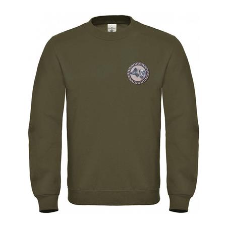 Sweatshirt Herre Bartavel 2 Vildsvinehoveder - Kaki