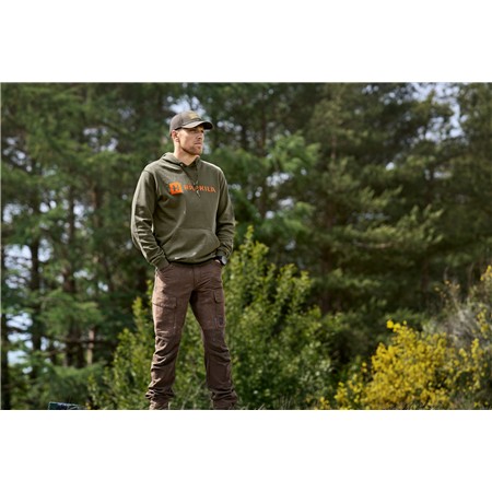 SWEATSHIRT HERRE HARKILA IDENTITY - DRUEBLAD/MANDARINORANGE