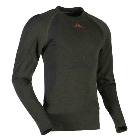 SWEATSHIRT TIL HERRE SWEDTEAM TITAN MERINO SWEATER - JAGTGRØN