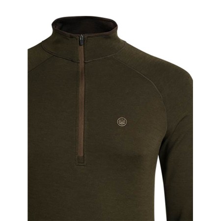 SWEATSHIRT TIL MÆND BERETTA GLIDER MERINO HALF ZIP SWEATER - GRØN MOS