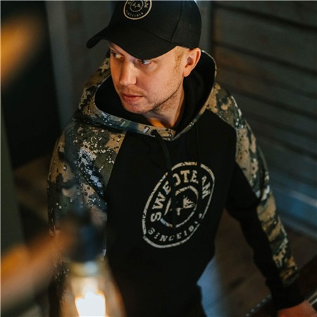 SWEATSHIRT TIL MÆND SWEDTEAM RIDGE HOODIE - SORT