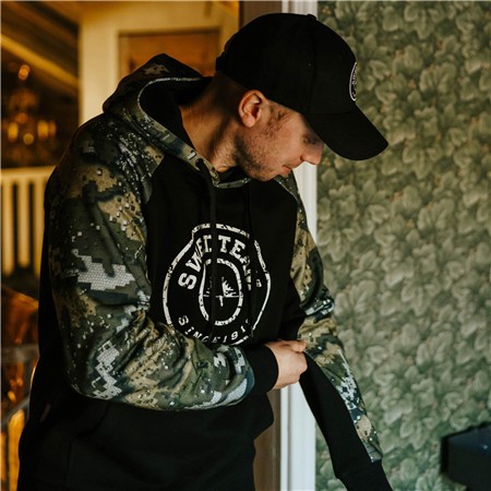 SWEATSHIRT TIL MÆND SWEDTEAM RIDGE HOODIE - SORT