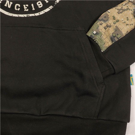 SWEATSHIRT TIL MÆND SWEDTEAM RIDGE HOODIE - SORT