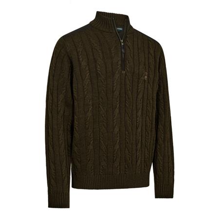 Sweter Męski Deerhunter Randall ½-Zip Knit - Art Zielony