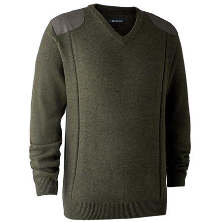 Sweter Męski Deerhunter Sheffield With V-Neck - Khaki