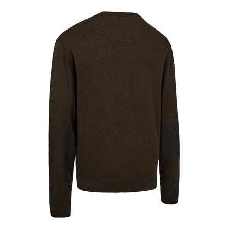 SWETER MĘSKI DEERHUNTER TRICOT COL ROND HARRINGTON - BRĄZOWY MELANŻ