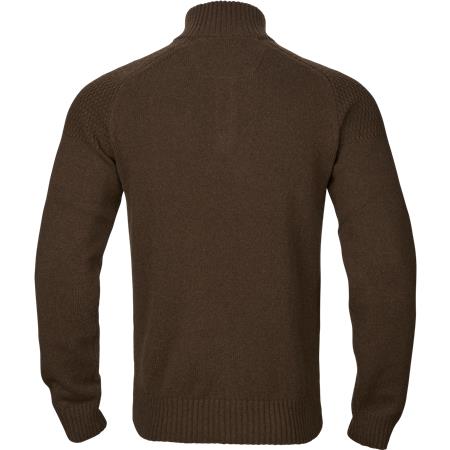 SWETER MĘSKI HARKILA VINCENT MERINO HALF ZIP - DEMITASSE BRĄZOWY