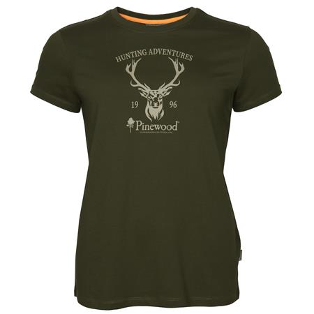 T-Shirt Dam Pinewood Red Deer W - Grön