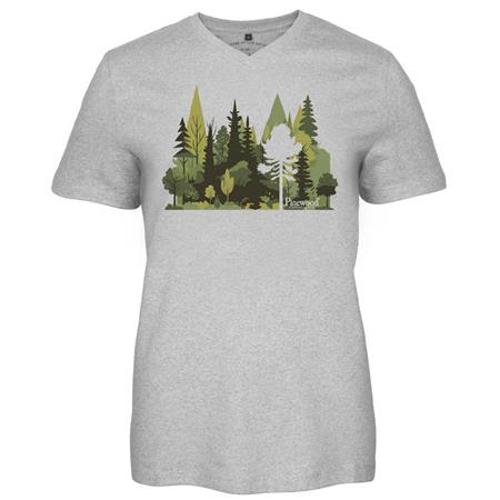 T-Shirt Damski Z Krótkim Rękawem Pinewood Finnveden Recycled Outdoor - Szary Forest