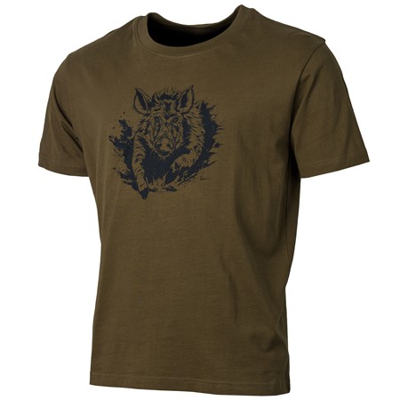 T-Shirt Damski Z Krótkim Rękawem Treeland Dzik - Kaki