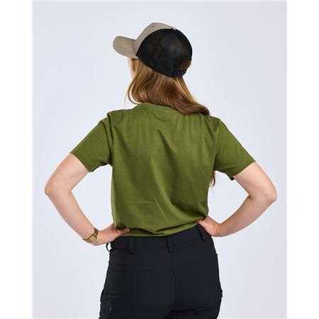 T-SHIRT DAMSKI Z KRÓTKIMI RĘKAWAMI PINEWOOD OUTDOOR LIFE - SOSNOWA ZIELEŃ