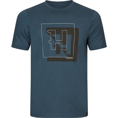 T-Shirt De Mangas Curtas Para Homem Harkila H-Logo S/S - Sea Blue