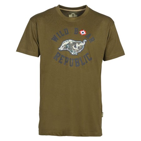 T-Shirt Für Männer Percussion Wild Boar Republic Standard - Wildschwein - Khaki