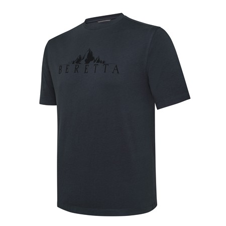 T-Shirt Heren Met Korte Mouwen Beretta Cresta - Ebbenhout