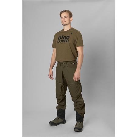 T-SHIRT HEREN SEELAND BIRD LOVER - OLIJFGROEN