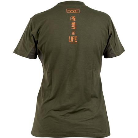 T-SHIRT KORTÆRMET DAME HART BRANDED RÅDYR - KHAKI