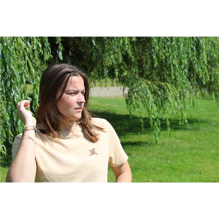 T-SHIRT KORTÆRMET DAME LE PAIRON BÉCASSIER - BEIGE