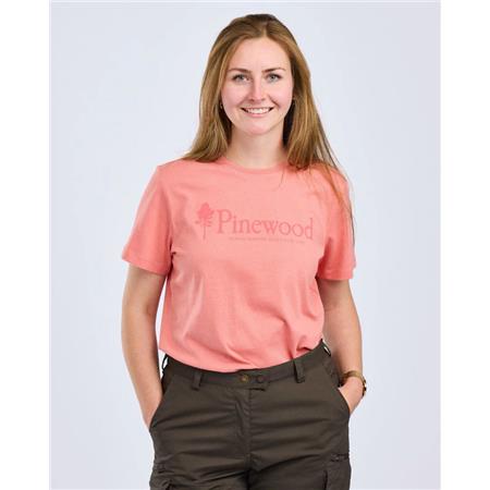 T-SHIRT KORTÆRMET DAME PINEWOOD OUTDOOR LIFE - LANTANA PINK