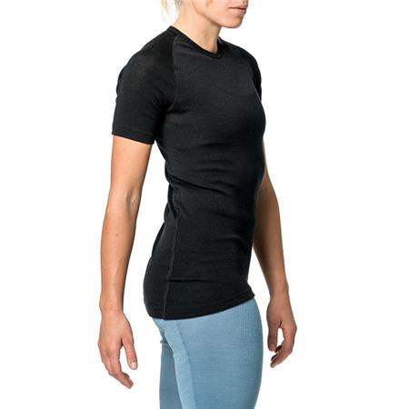 T-SHIRT KORTÆRMET UNISEX WOOLPOWER TEE LITE - SORT
