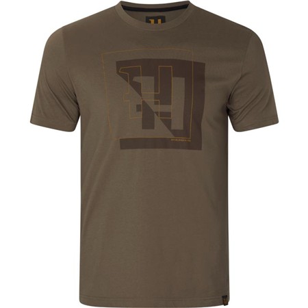 T-Shirt Korte Mouwen Heren Harkila H-Logo S/S - Major Brown