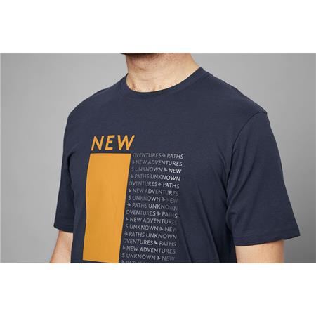 T-SHIRT KORTE MOUWEN HEREN SEELAND PATH - MARINEBLAUW - PARTIJ VAN 1