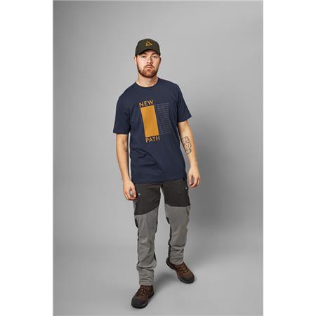 T-SHIRT KORTE MOUWEN HEREN SEELAND PATH - MARINEBLAUW - PARTIJ VAN 1