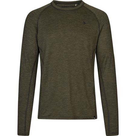 T-Shirt Korte Mouwen Man Seeland Peak - Pine Green Melange