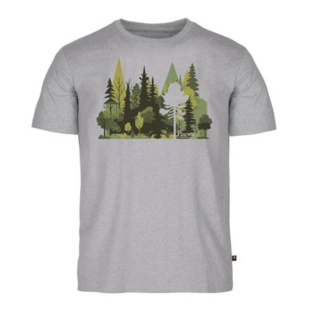 T-Shirt Korte Mouwen Mannen Pinewood Finnveden Recycled Outdoor - Gris Forest