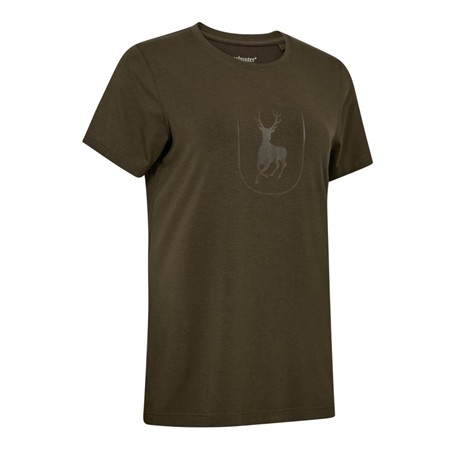 T-Shirt Kurzarm Damen Deerhunter Bamboo - Dunkelgrün