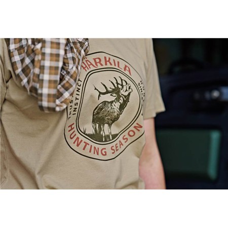 T-SHIRT KURZARM FÜR FRAUEN HARKILA STAG BADGE S/S W - SAND
