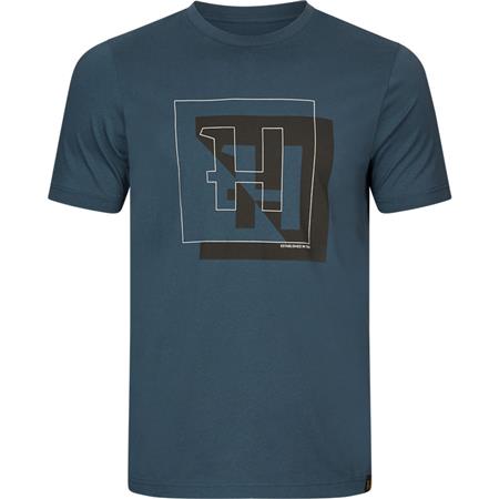 T-Shirt Kurzarm Herren Harkila H-Logo S/S - Sea Blue