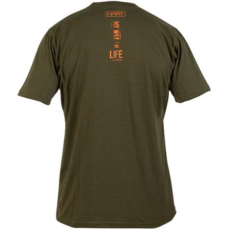 T-SHIRT KURZARM HERREN HART BRANDED REH - KHAKI
