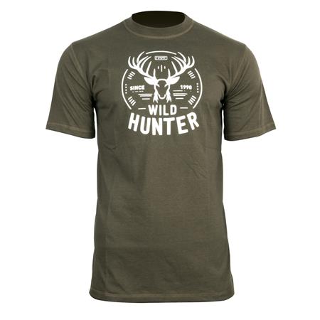 T-Shirt Kurzarm Mann Hart Ground Horn - Olive Foncé