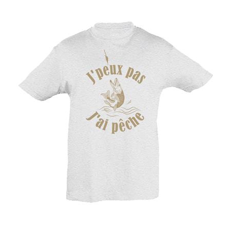 T-Shirt Kurze Ärmel Kind Bartavel Thema Jagd T1171 Natur - Weiß