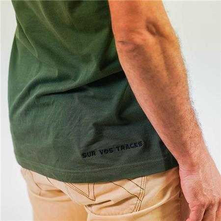 T-SHIRT ΚΥΝΗΓΙΟΎ ΠΡΟΣΑΡΜΌΣΙΜΟ SUR VOS TRACES - ΧΑΚΊ
