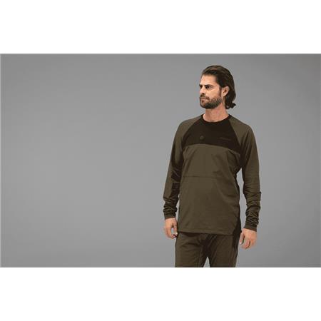 T-SHIRT LANGARM HERREN HARKILA HEAT L/S - GRÜN/SCHWARZ