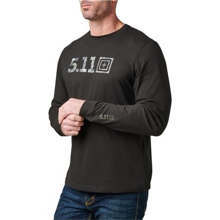 T-SHIRT LANGÄRMELIG FÜR MÄNNER 5.11 CAMO LOGO FILL LS - NOIR